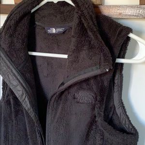 The North Face fleece vest all black